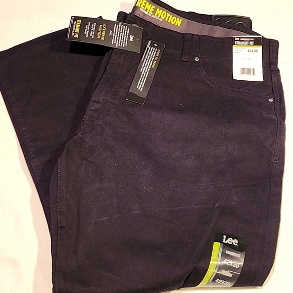 Lee Black jeans. Black size 42 x 30 Straight Fit, Tapered Leg - Picture 1 of 12
